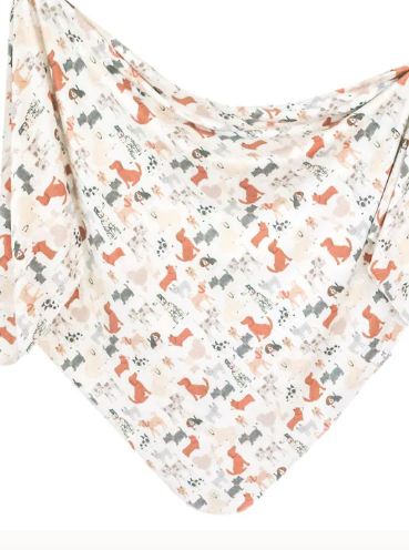 Copper Pearl Swaddle Blanket- Dogs