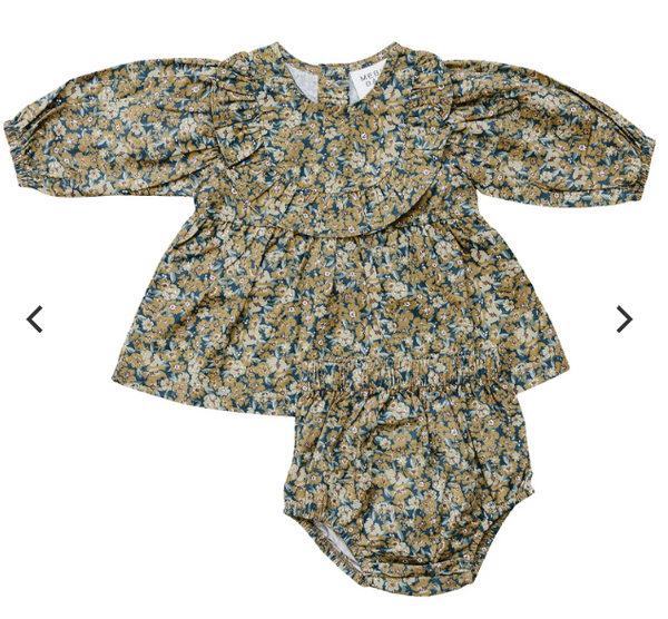 Organic Cotton Girls Floral Dress Set