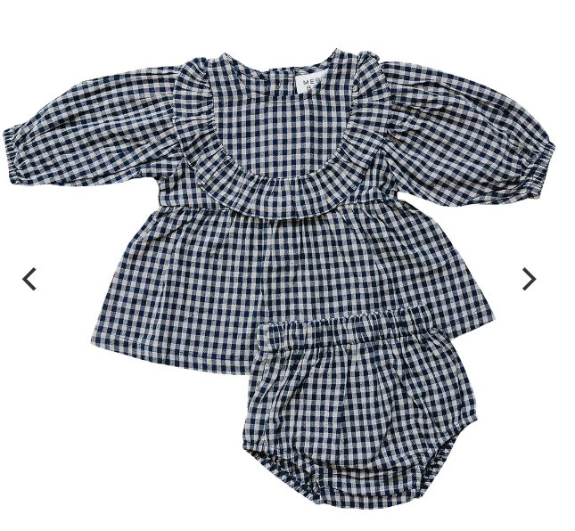 Organic Cotton Girls Gingham Dress