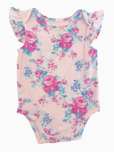 Spearmintlove Shabby Chic Floral Bamboo Onesie