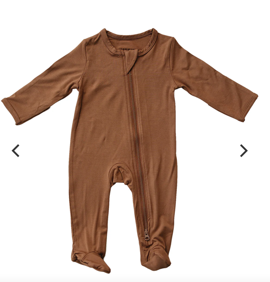 Organic Bamboo Romper Rust