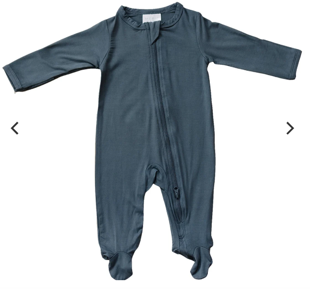 Organic Bamboo Romper-Charcoal