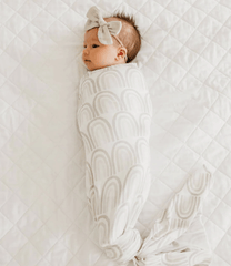 Copper Pearl Swaddle Blanket-Gray Rainbow