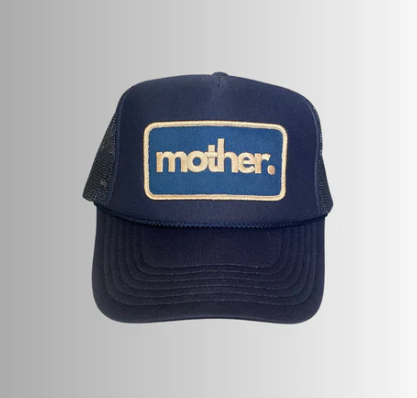 Strong as a Mother Trucker Hat for Mom -navy