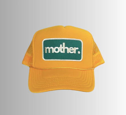 Strong as a Mother Trucker Hat for Mom - yellow