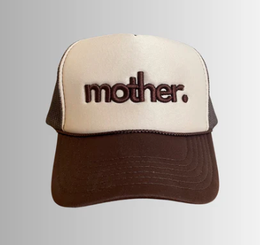 Mother Trucker Hats for Mom-tan/brown