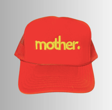 Mother Trucker Hats for Mom-orange