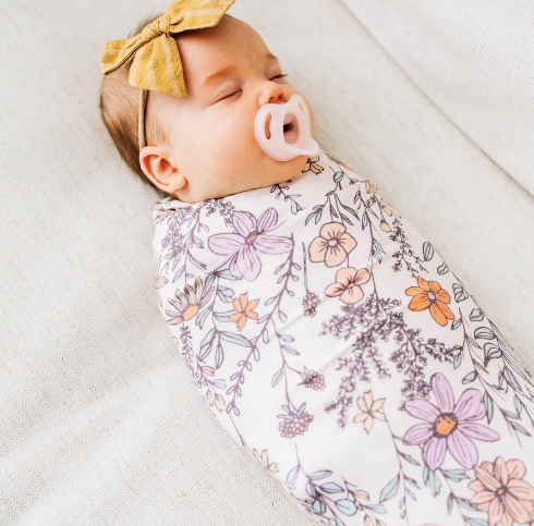 Copper Pearl Swaddle Blanket-New Pink Floral