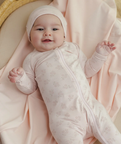 Quincy Mae Floral Romper- Pink Blossom