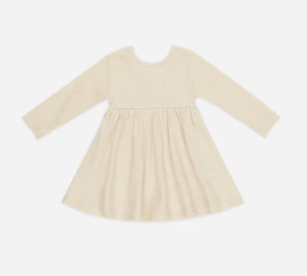 Quincy Mae Organic Cotton Dress & Bloomer Set- Oatmeal