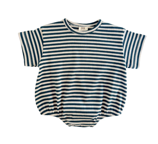 Organic Cotton Bubble Onesie- navy