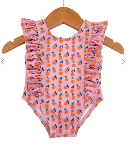 Baby Girl Swimsuit-Oranges