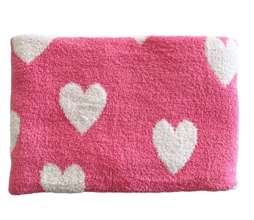 Spearmintlove Pink Heart Blanket