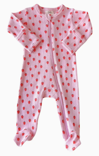 Spearmintbaby Strawberry Cotton Romper