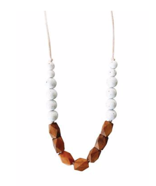 Mom's Teething Necklace- White